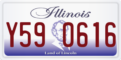 IL license plate Y590616
