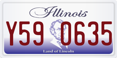 IL license plate Y590635