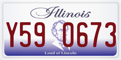 IL license plate Y590673