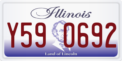 IL license plate Y590692