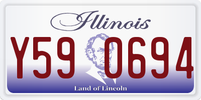 IL license plate Y590694