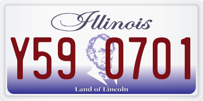IL license plate Y590701