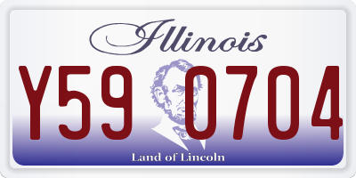 IL license plate Y590704