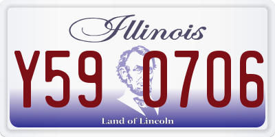 IL license plate Y590706