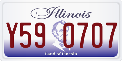 IL license plate Y590707