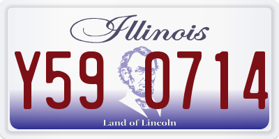 IL license plate Y590714