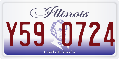IL license plate Y590724