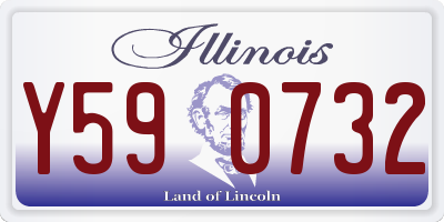 IL license plate Y590732