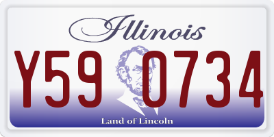 IL license plate Y590734