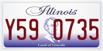 IL license plate Y590735