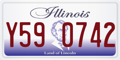 IL license plate Y590742