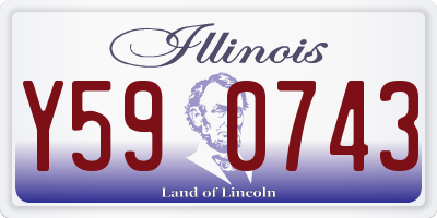 IL license plate Y590743