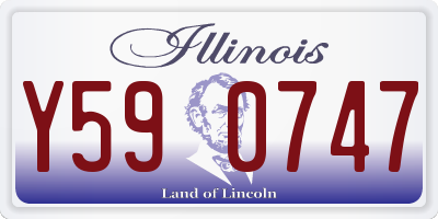 IL license plate Y590747