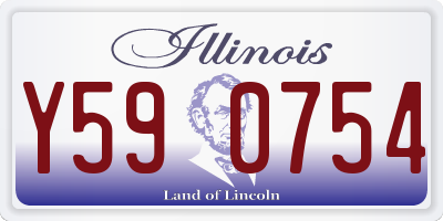 IL license plate Y590754