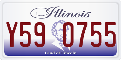 IL license plate Y590755