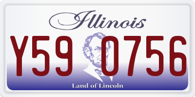 IL license plate Y590756