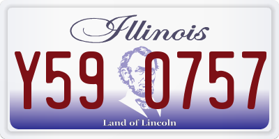 IL license plate Y590757