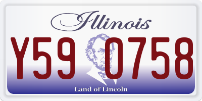 IL license plate Y590758