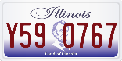 IL license plate Y590767