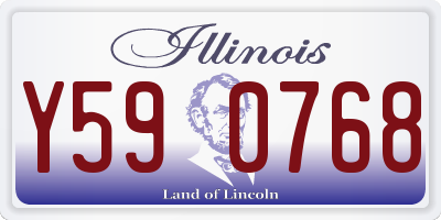 IL license plate Y590768