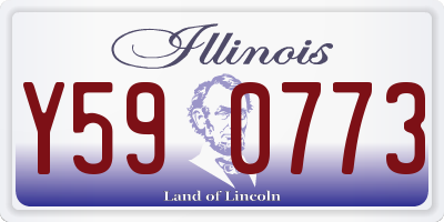 IL license plate Y590773