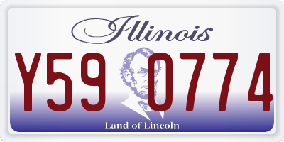 IL license plate Y590774