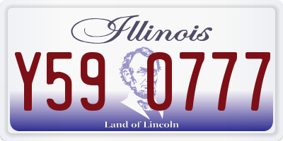 IL license plate Y590777
