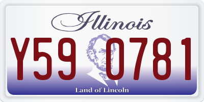 IL license plate Y590781