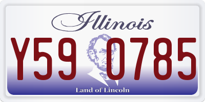 IL license plate Y590785