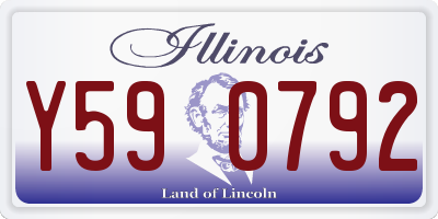IL license plate Y590792