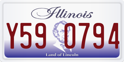 IL license plate Y590794