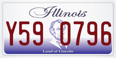 IL license plate Y590796