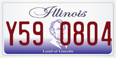 IL license plate Y590804
