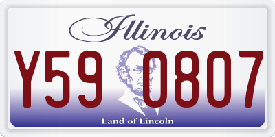 IL license plate Y590807
