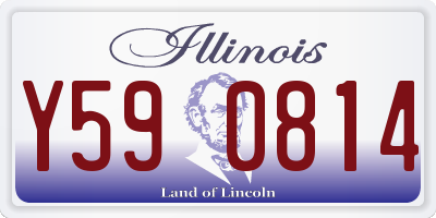 IL license plate Y590814