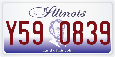 IL license plate Y590839