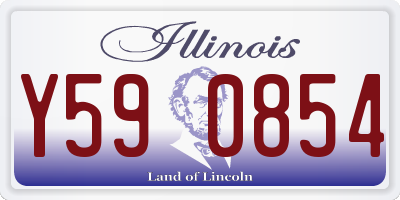 IL license plate Y590854