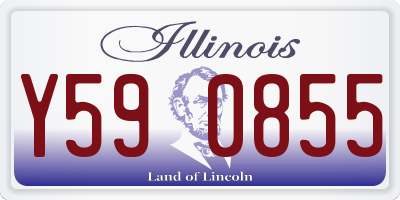 IL license plate Y590855