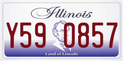 IL license plate Y590857