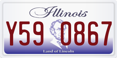 IL license plate Y590867