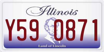 IL license plate Y590871