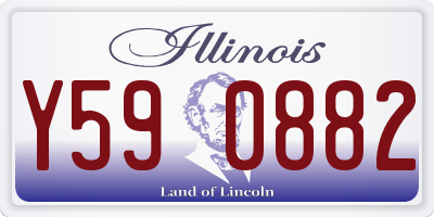 IL license plate Y590882