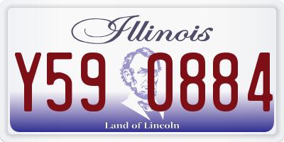 IL license plate Y590884