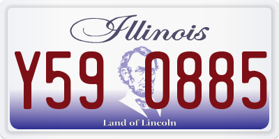 IL license plate Y590885