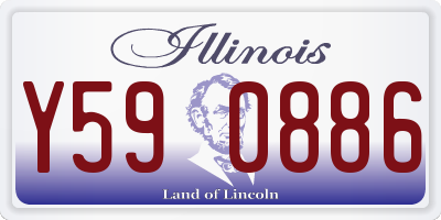 IL license plate Y590886