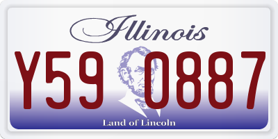 IL license plate Y590887