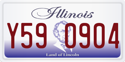 IL license plate Y590904
