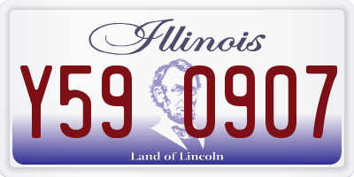 IL license plate Y590907