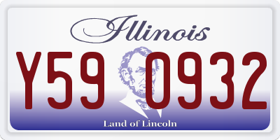 IL license plate Y590932