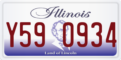 IL license plate Y590934